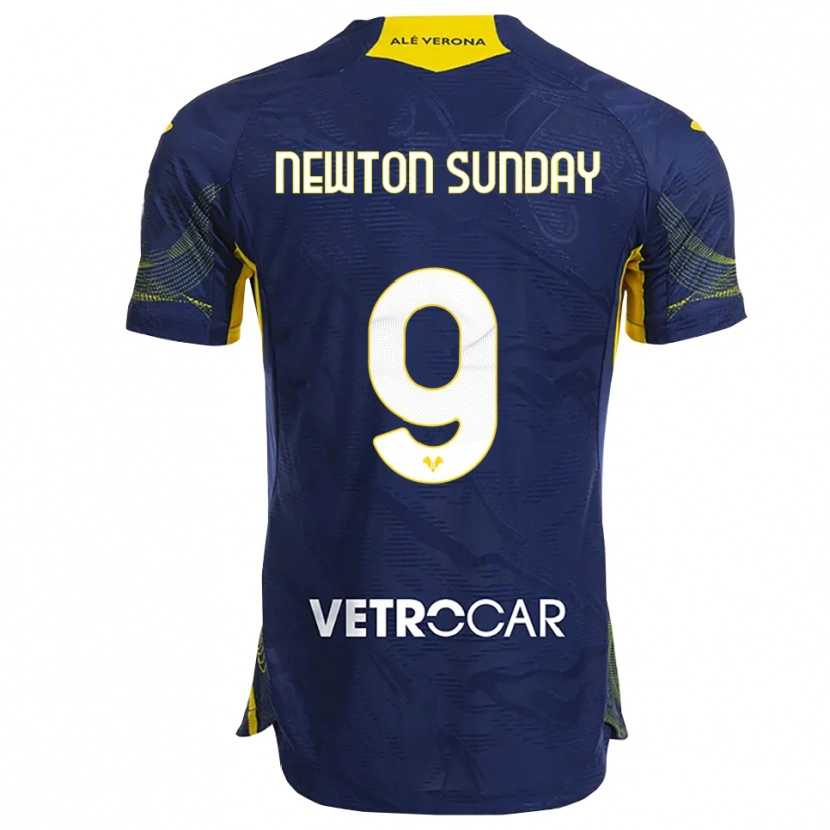 DanxenメンズEloghosa Newton Sunday#9ネイビー イエローホームシャツ2025/26ジャージーユニフォーム