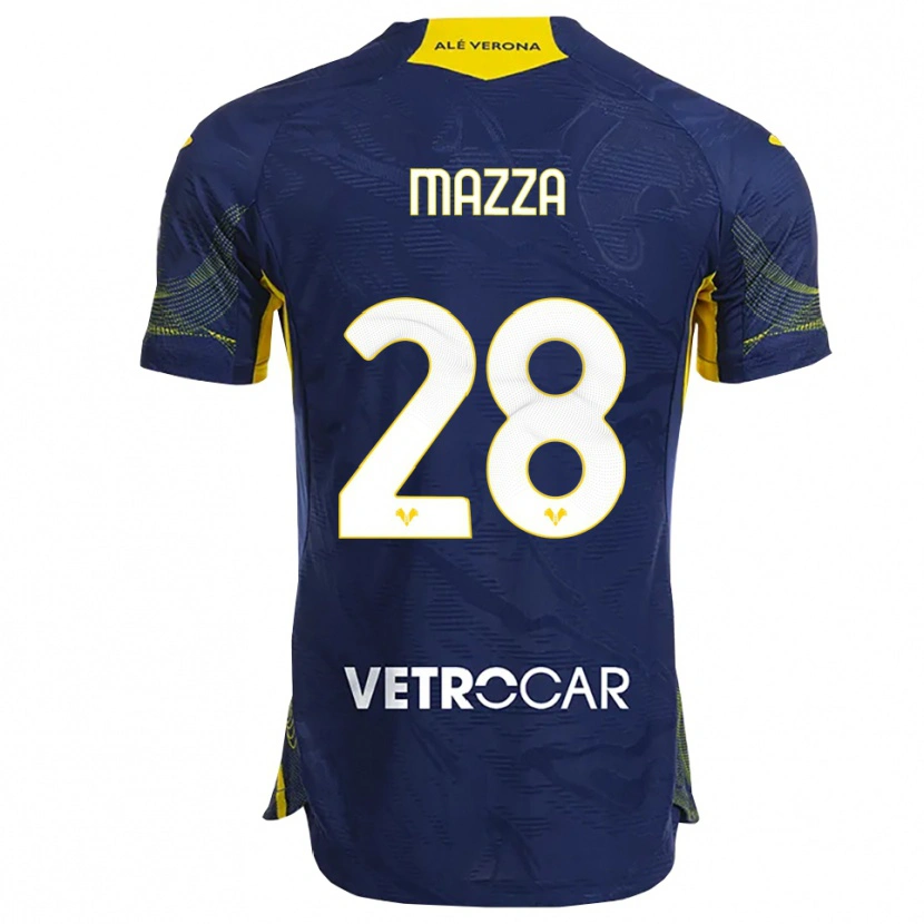 DanxenメンズVittoria Karol Mazza#28ネイビー イエローホームシャツ2025/26ジャージーユニフォーム