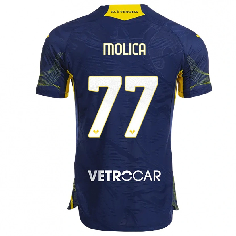 DanxenメンズFrancesco Molica#77ネイビー イエローホームシャツ2025/26ジャージーユニフォーム