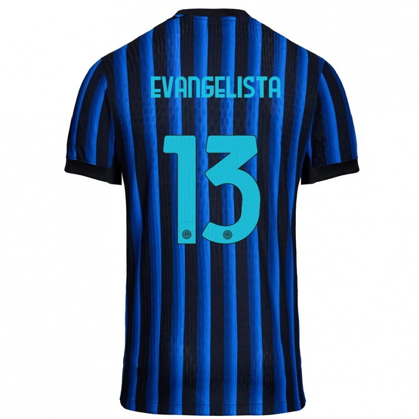 DanxenメンズEdoardo Evangelista#13ブラック ブルーホームシャツ2025/26ジャージーユニフォーム
