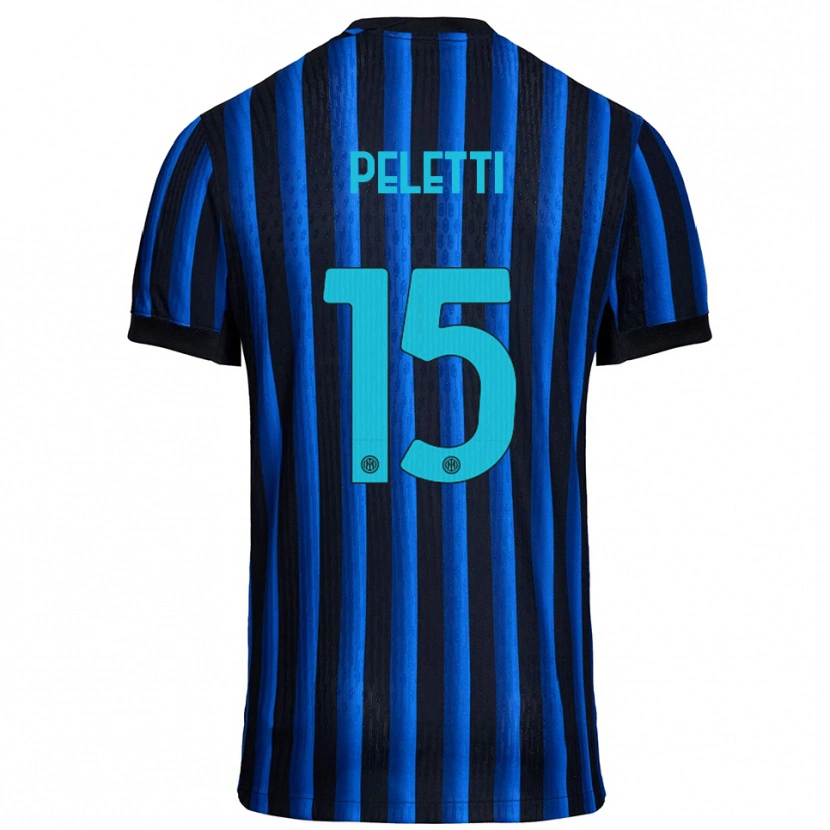 DanxenメンズLamberto Peletti#15ブラック ブルーホームシャツ2025/26ジャージーユニフォーム