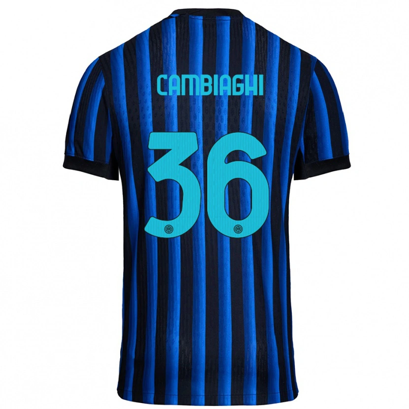 DanxenメンズMichela Cambiaghi#36ブラック ブルーホームシャツ2025/26ジャージーユニフォーム