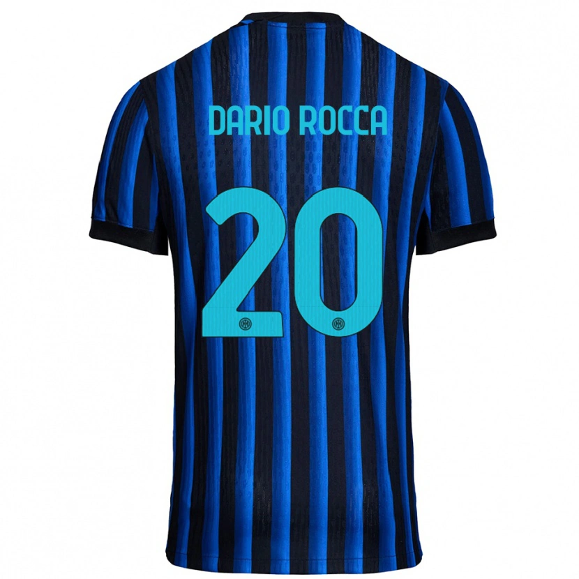 DanxenメンズEdoardo Dario Rocca#20ブラック ブルーホームシャツ2025/26ジャージーユニフォーム