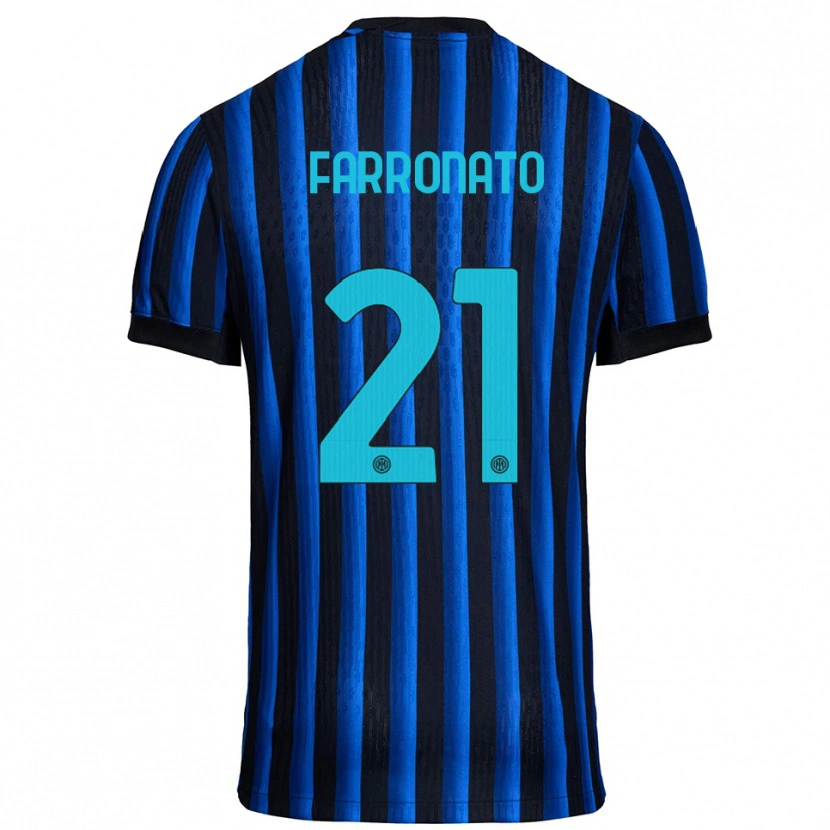DanxenメンズMatteo Farronato#21ブラック ブルーホームシャツ2025/26ジャージーユニフォーム