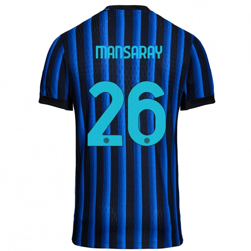 DanxenメンズJasmin Mansaray#26ブラック ブルーホームシャツ2025/26ジャージーユニフォーム