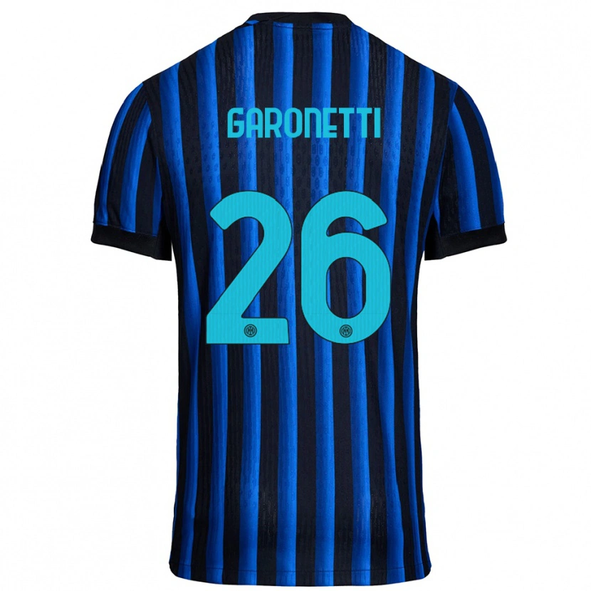 DanxenメンズGabriele Garonetti#26ブラック ブルーホームシャツ2025/26ジャージーユニフォーム