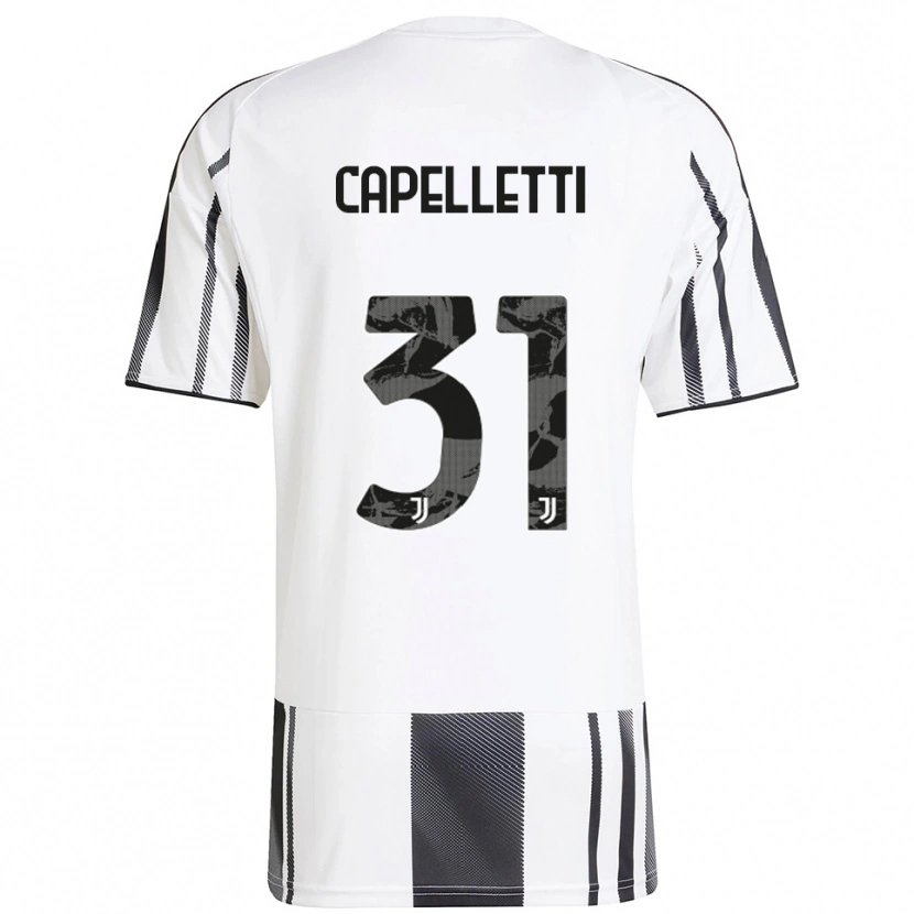 DanxenメンズAlessia Capelletti#31ホワイト ブラックホームシャツ2025/26ジャージーユニフォーム