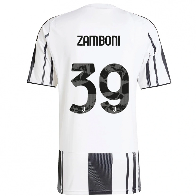 DanxenメンズMarta Zamboni#39ホワイト ブラックホームシャツ2025/26ジャージーユニフォーム