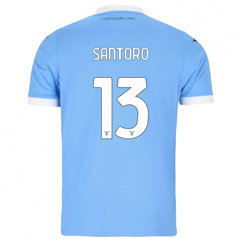 DanxenメンズMartina Santoro#13スカイブルー ホワイトホームシャツ2025/26ジャージーユニフォーム