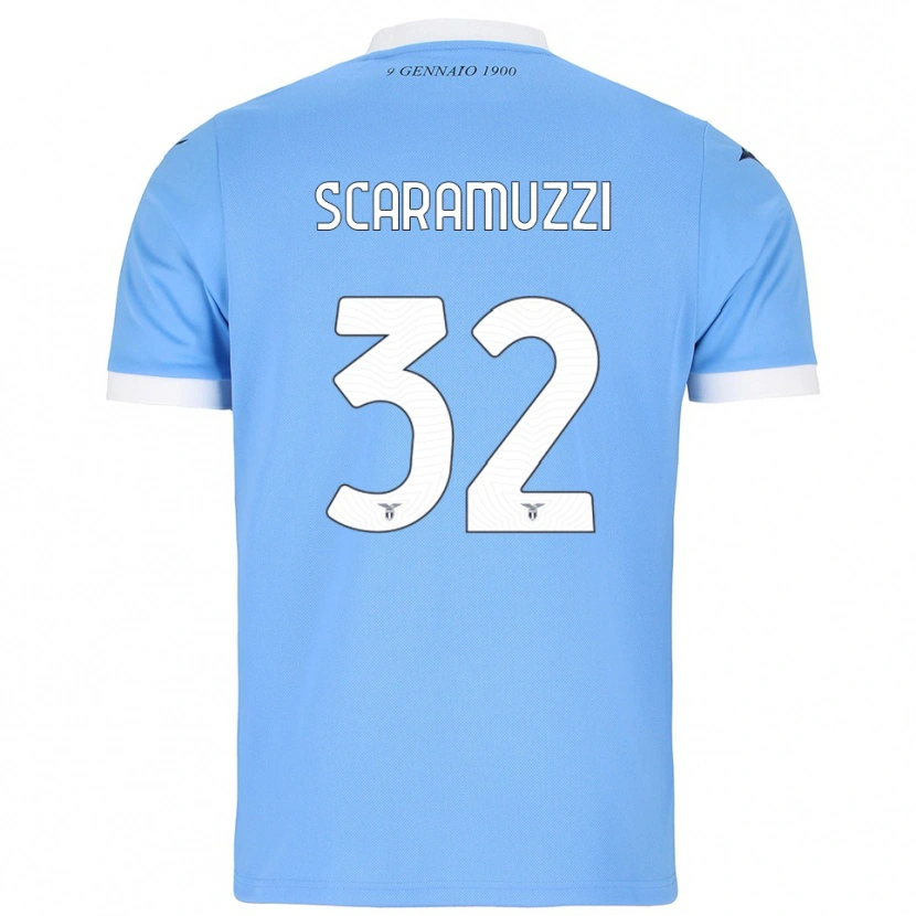 DanxenメンズChiara Scaramuzzi#32スカイブルー ホワイトホームシャツ2025/26ジャージーユニフォーム