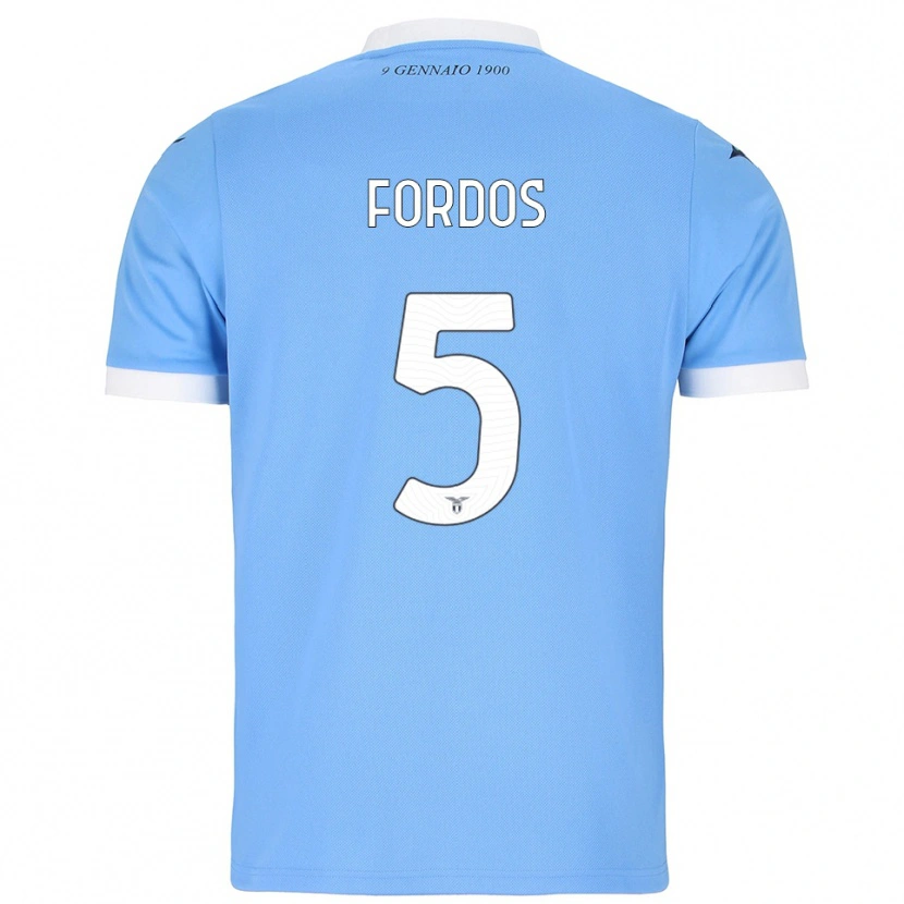 DanxenメンズBeatrix Fordos#5スカイブルー ホワイトホームシャツ2025/26ジャージーユニフォーム
