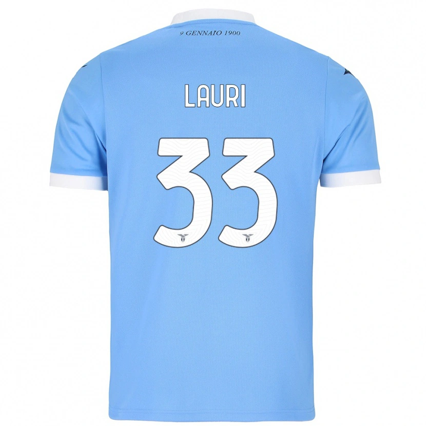 DanxenメンズGiacomo Lauri#33スカイブルー ホワイトホームシャツ2025/26ジャージーユニフォーム