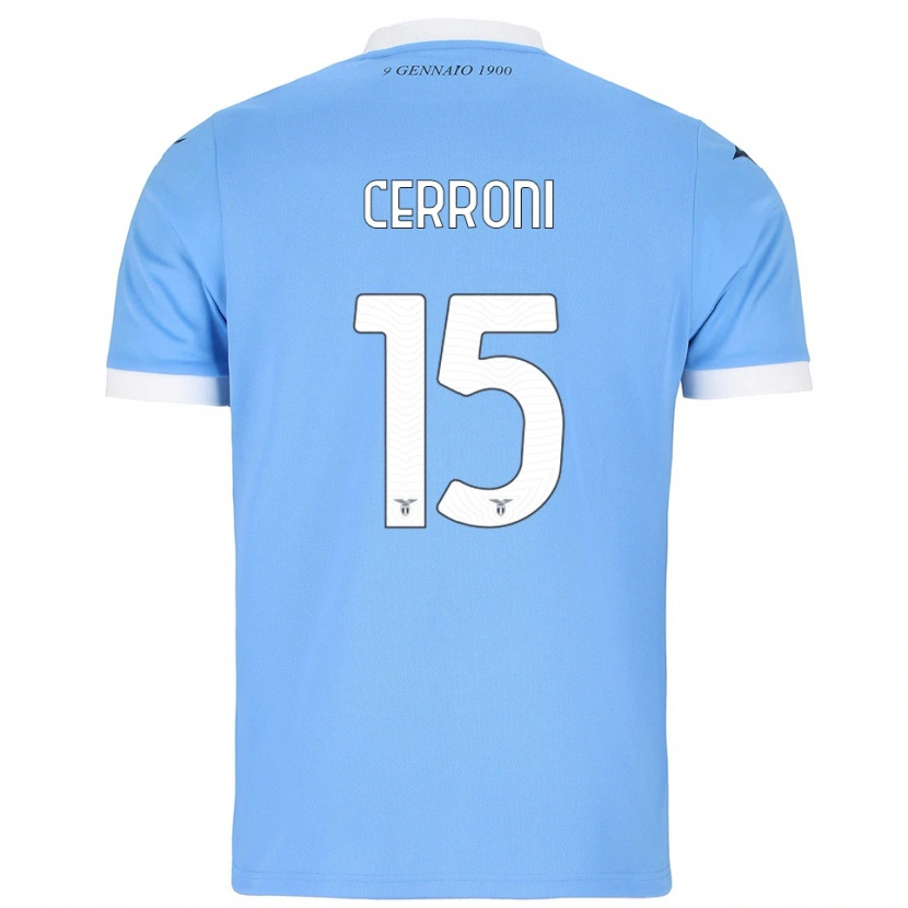 DanxenメンズLeonardo Cerroni#15スカイブルー ホワイトホームシャツ2025/26ジャージーユニフォーム