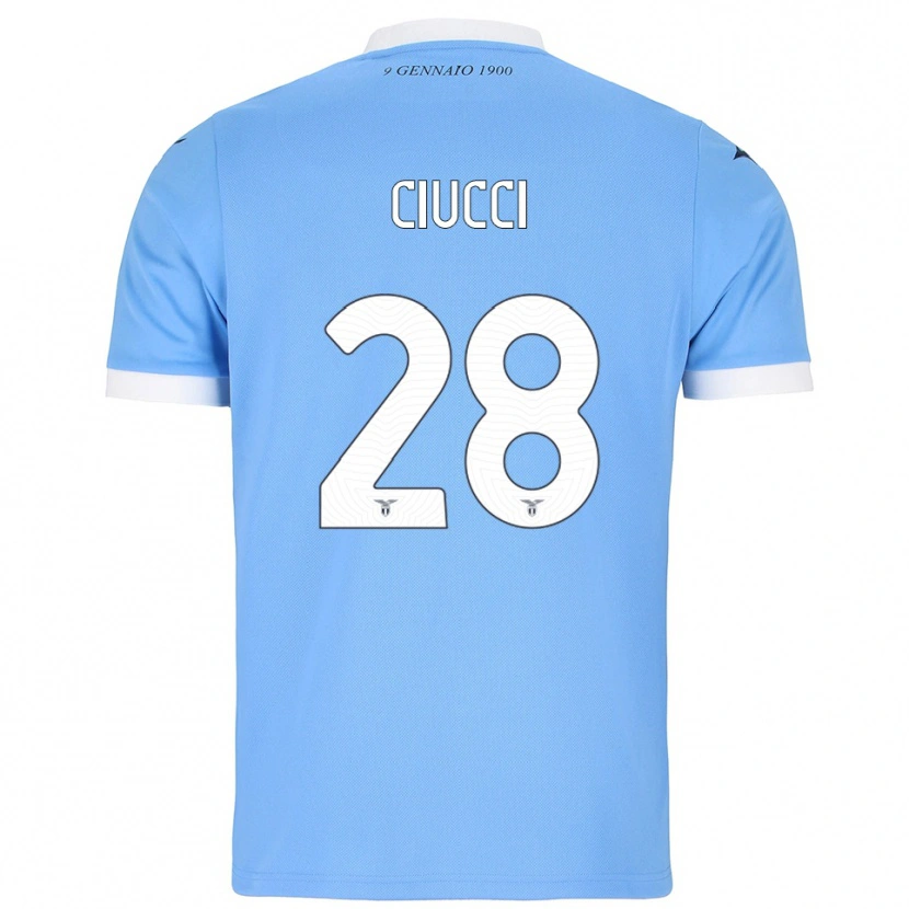 DanxenメンズFederico Ciucci#28スカイブルー ホワイトホームシャツ2025/26ジャージーユニフォーム