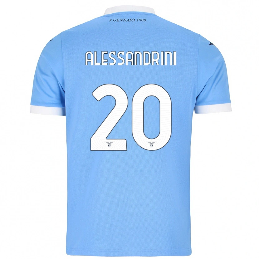 DanxenメンズFabrizio Alessandrini#20スカイブルー ホワイトホームシャツ2025/26ジャージーユニフォーム