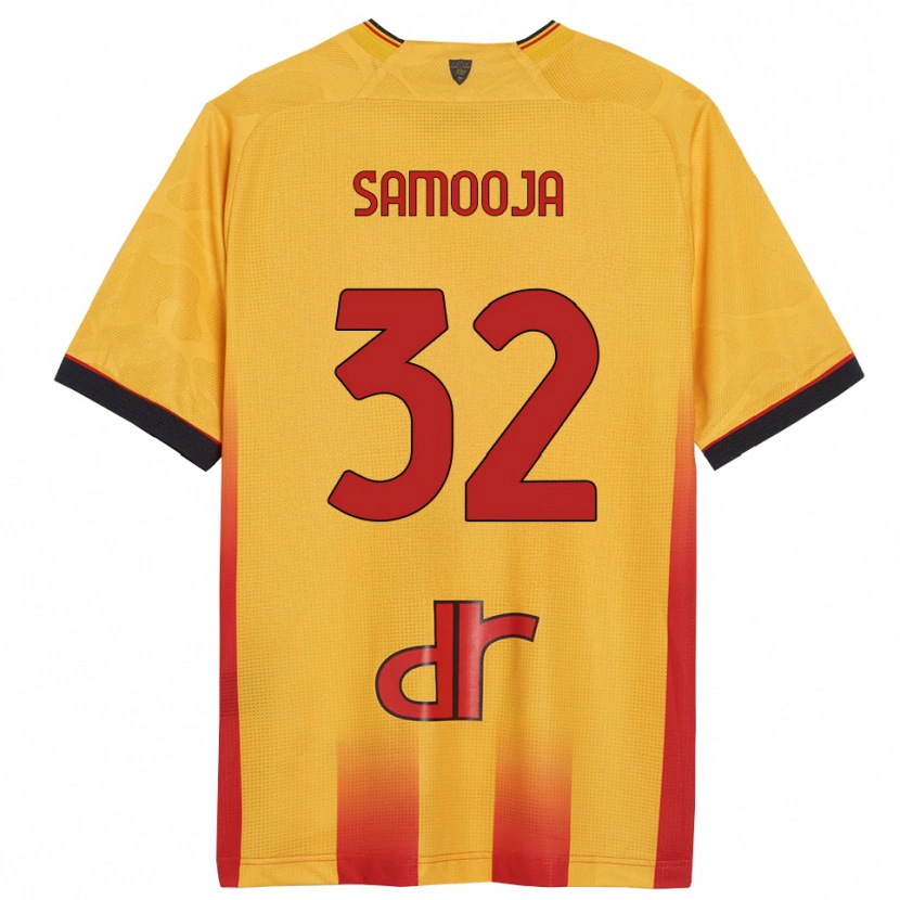 DanxenメンズJasper Samooja#32イエロー オレンジホームシャツ2025/26ジャージーユニフォーム
