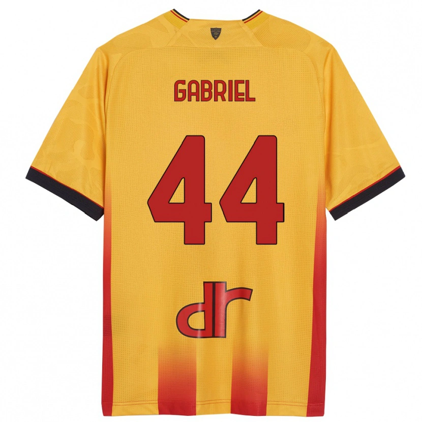 DanxenメンズTiago Gabriel#44イエロー オレンジホームシャツ2025/26ジャージーユニフォーム