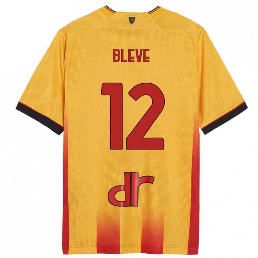 DanxenメンズDaniele Bleve#12イエロー オレンジホームシャツ2025/26ジャージーユニフォーム