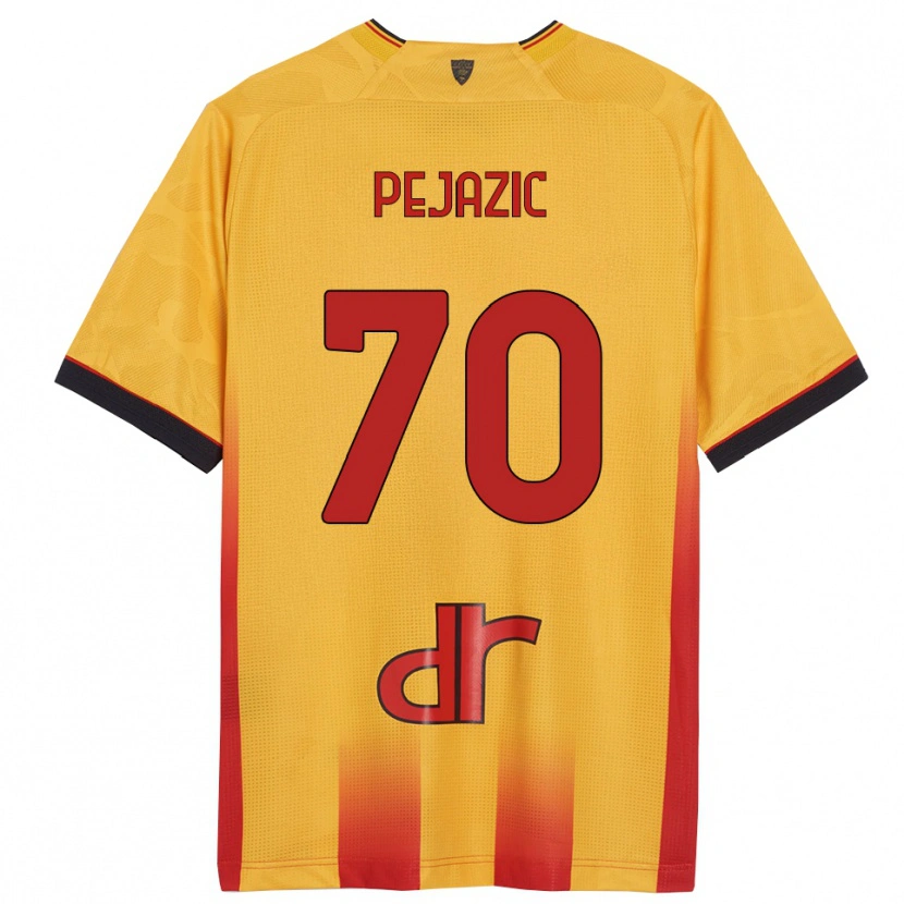 DanxenメンズMario Pejazic#70イエロー オレンジホームシャツ2025/26ジャージーユニフォーム