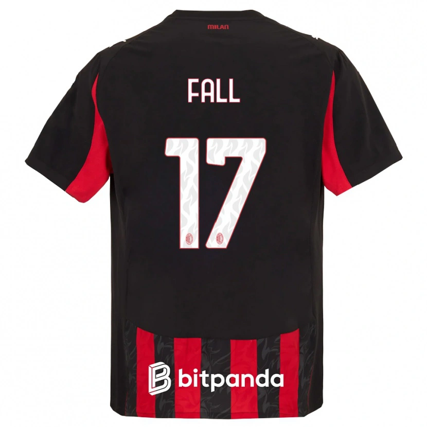 DanxenメンズMbarick Fall#17レッド ブラックホームシャツ2025/26ジャージーユニフォーム
