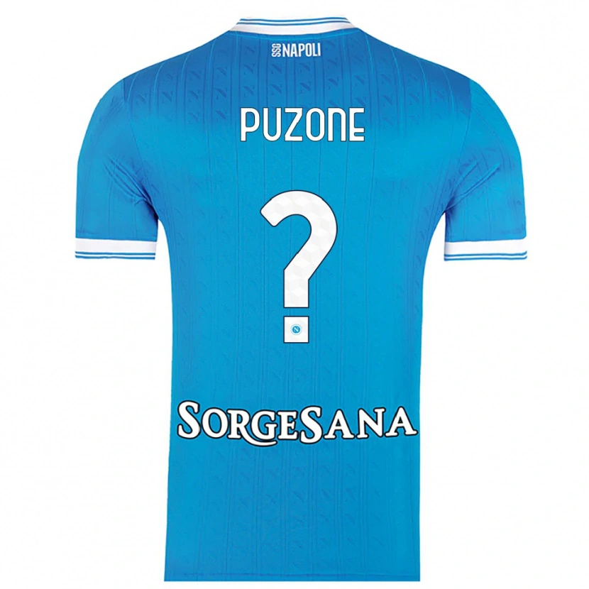 DanxenメンズMattia Puzone#0スカイブルー ホワイトホームシャツ2025/26ジャージーユニフォーム