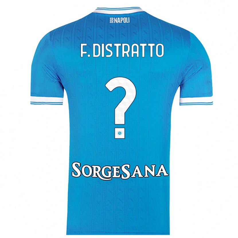 DanxenメンズFrancesco Distratto#0スカイブルー ホワイトホームシャツ2025/26ジャージーユニフォーム