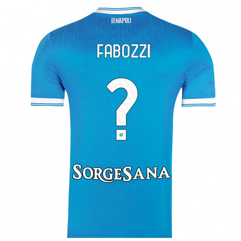 DanxenメンズVincenzo Fabozzi#0スカイブルー ホワイトホームシャツ2025/26ジャージーユニフォーム