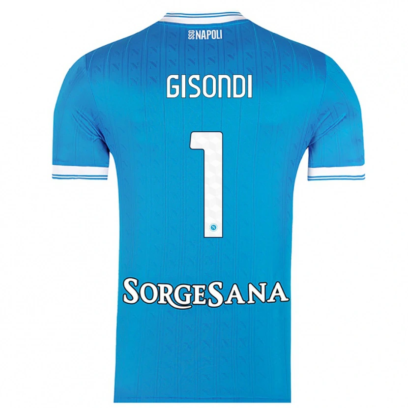DanxenメンズFrancesco Gisondi#1スカイブルー ホワイトホームシャツ2025/26ジャージーユニフォーム