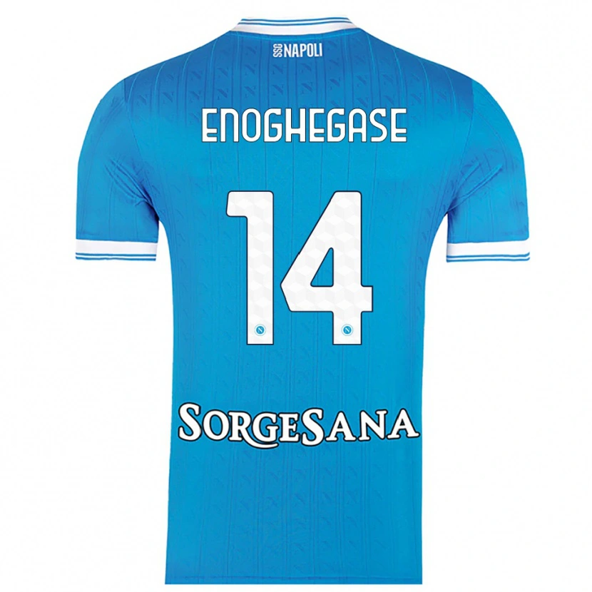 DanxenメンズFavour Enoghegase#14スカイブルー ホワイトホームシャツ2025/26ジャージーユニフォーム