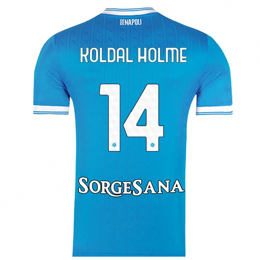 DanxenメンズMadelen Koldal Holme#14スカイブルー ホワイトホームシャツ2025/26ジャージーユニフォーム