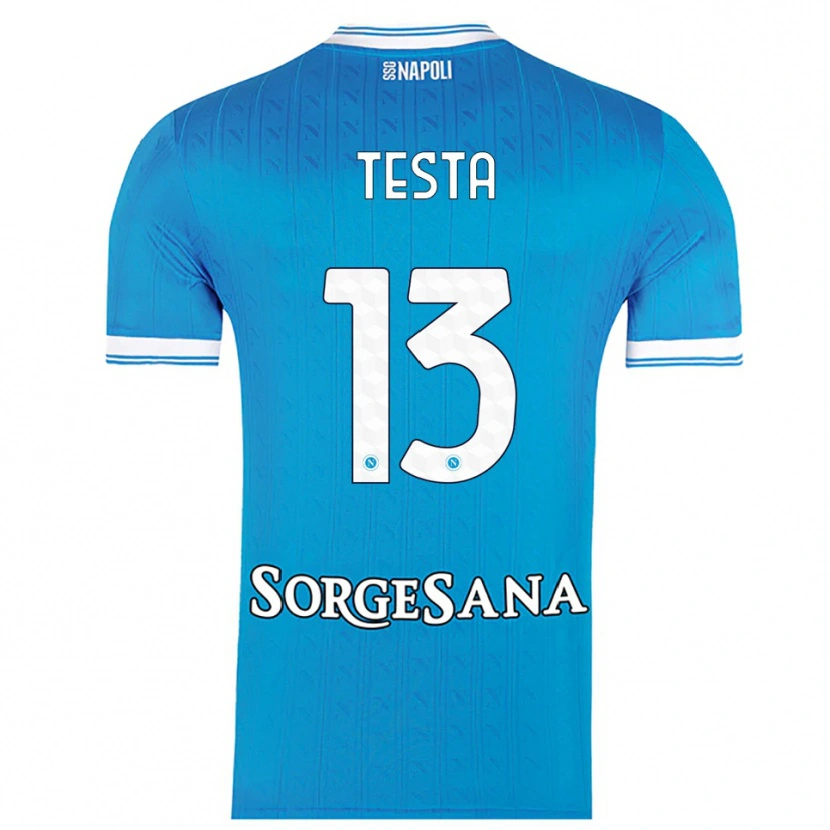 DanxenメンズVincenzo Testa#13スカイブルー ホワイトホームシャツ2025/26ジャージーユニフォーム