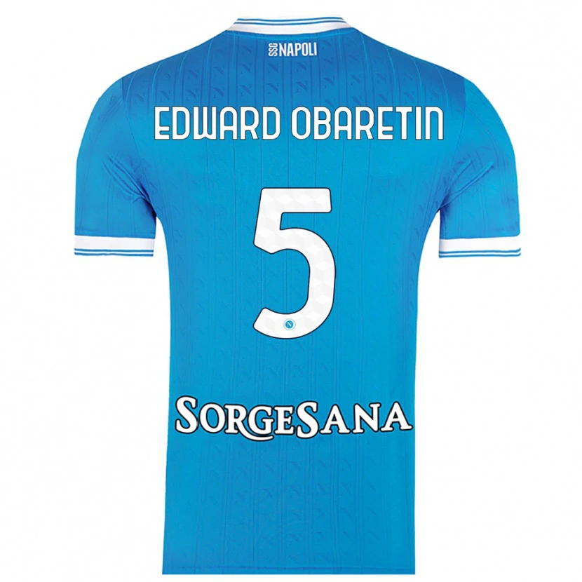 DanxenメンズNosa Edward Obaretin#5スカイブルー ホワイトホームシャツ2025/26ジャージーユニフォーム