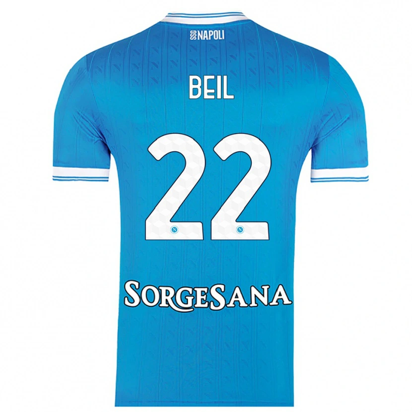 DanxenメンズVivien Beil#22スカイブルー ホワイトホームシャツ2025/26ジャージーユニフォーム