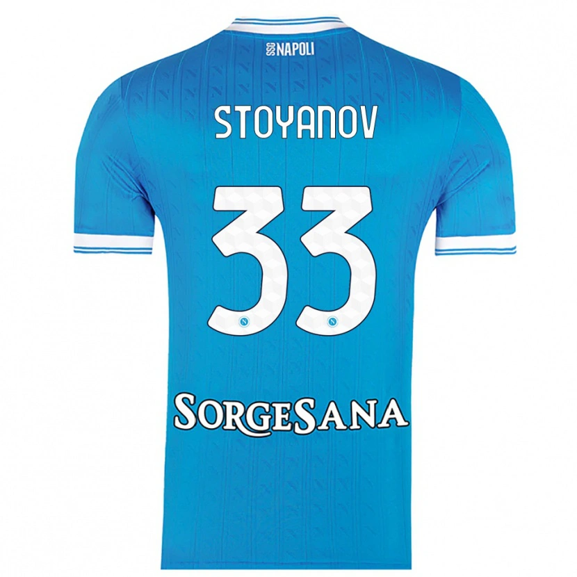 DanxenメンズSteliyan Stoyanov#33スカイブルー ホワイトホームシャツ2025/26ジャージーユニフォーム