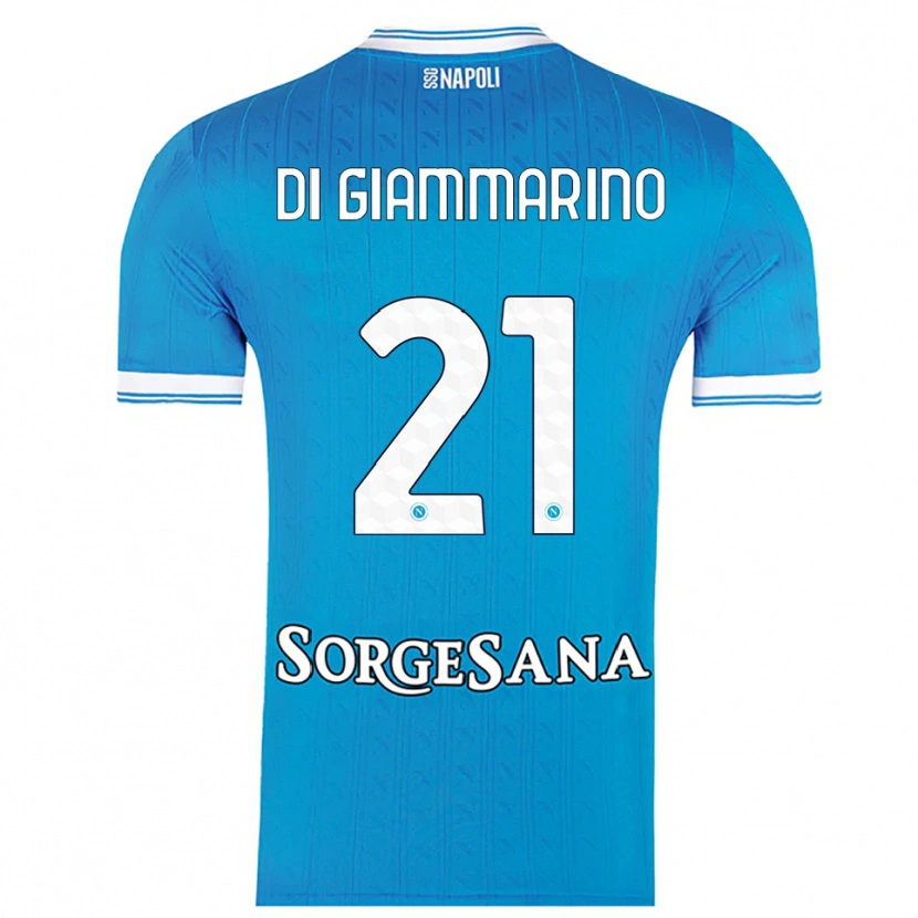 DanxenメンズVirginia Di Giammarino#21スカイブルー ホワイトホームシャツ2025/26ジャージーユニフォーム