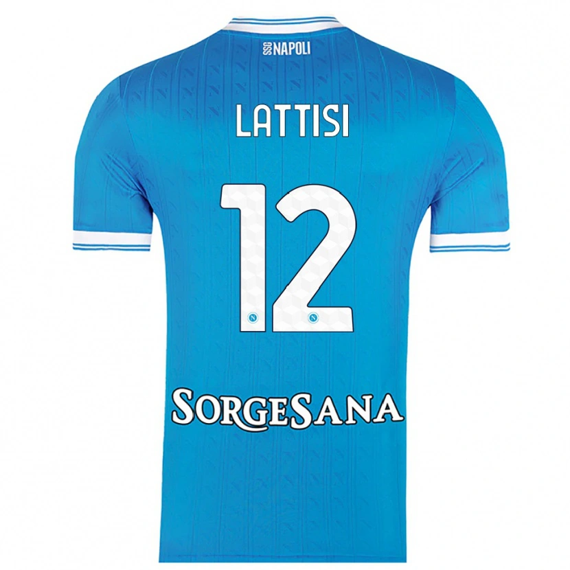 DanxenメンズFrancesco Lattisi#12スカイブルー ホワイトホームシャツ2025/26ジャージーユニフォーム