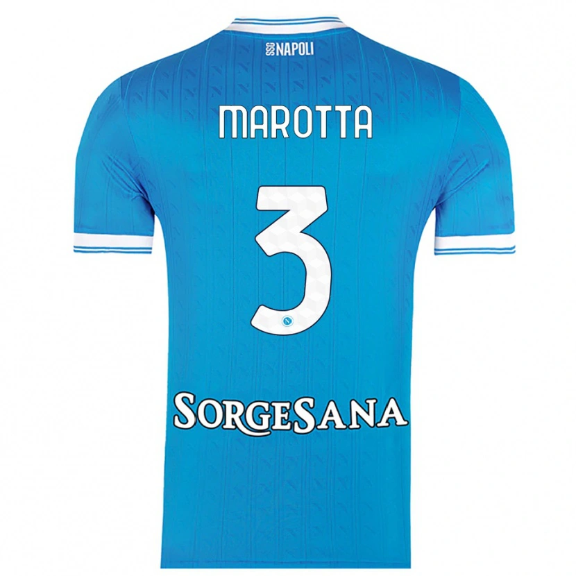 DanxenメンズGabriele Marotta#3スカイブルー ホワイトホームシャツ2025/26ジャージーユニフォーム