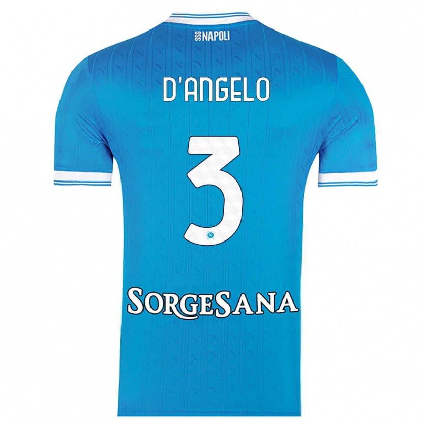 DanxenメンズGiuseppe D'angelo#3スカイブルー ホワイトホームシャツ2025/26ジャージーユニフォーム