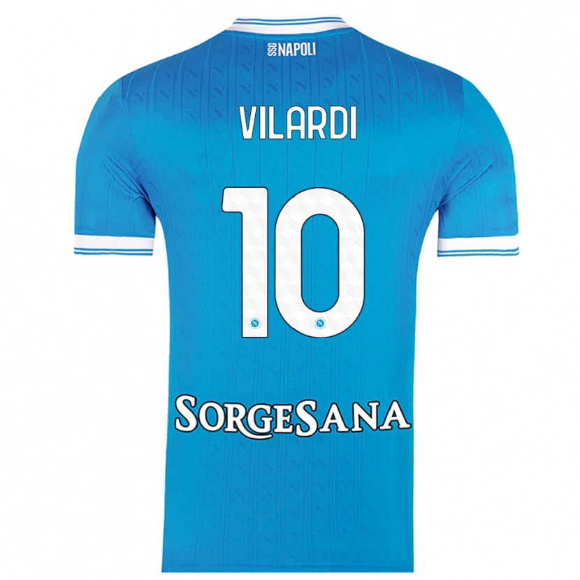 DanxenメンズMario Vilardi#10スカイブルー ホワイトホームシャツ2025/26ジャージーユニフォーム