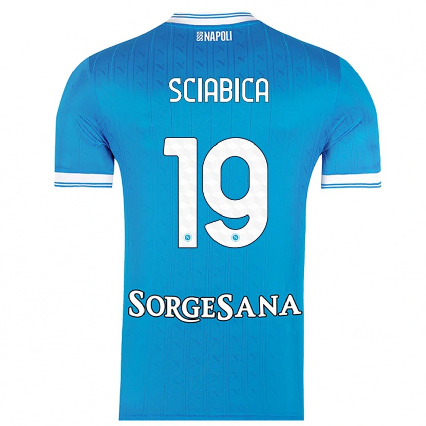 DanxenメンズManuela Sciabica#19スカイブルー ホワイトホームシャツ2025/26ジャージーユニフォーム