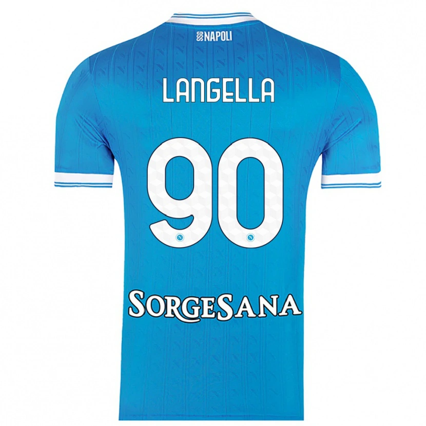 DanxenメンズGabriella Langella#90スカイブルー ホワイトホームシャツ2025/26ジャージーユニフォーム