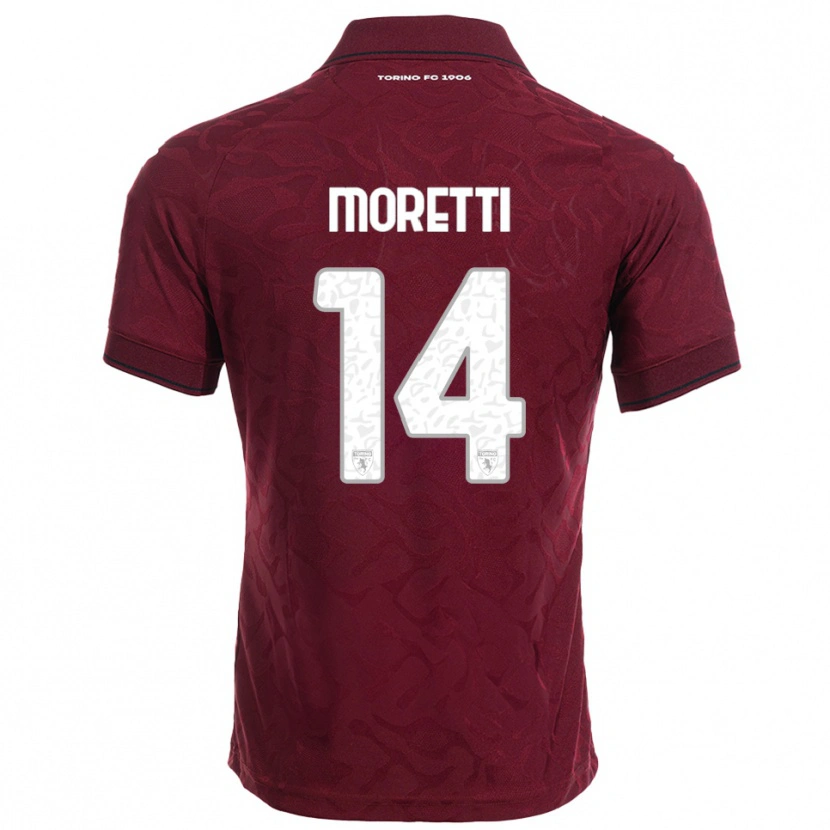 DanxenメンズMatias Moretti#14バーガンディ ホワイトホームシャツ2025/26ジャージーユニフォーム