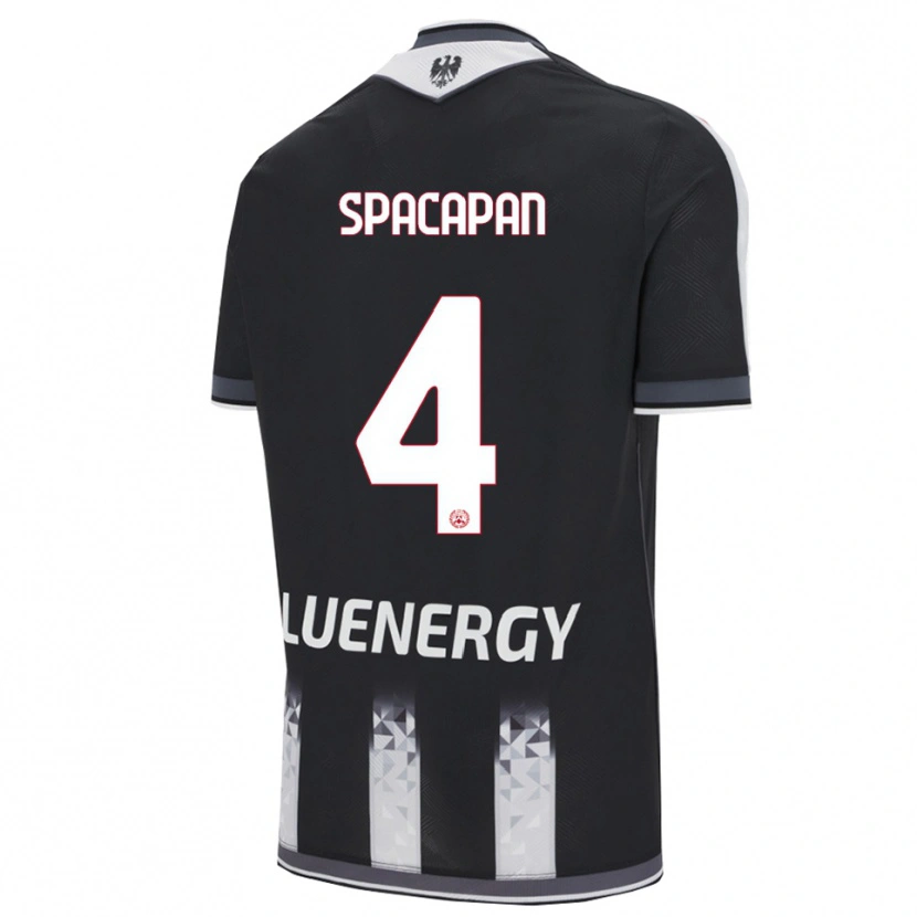 DanxenメンズLuka Spacapan#4ブラック ホワイトホームシャツ2025/26ジャージーユニフォーム