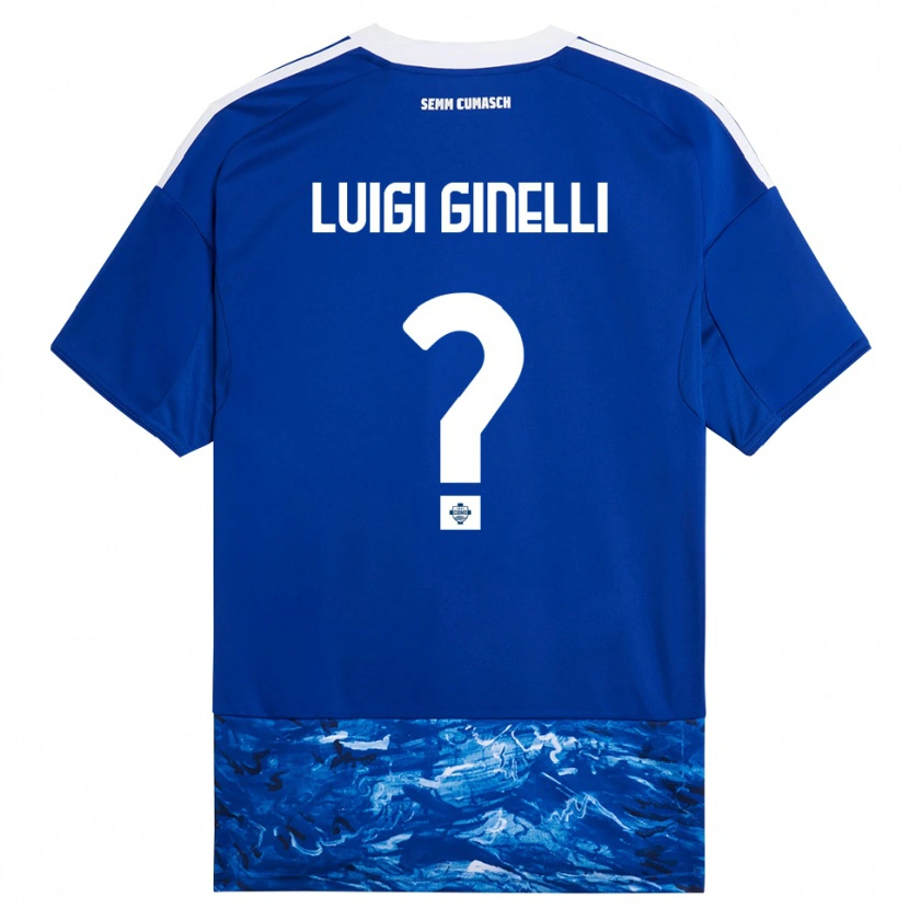 DanxenメンズLorenzo Luigi Ginelli#0ブルー ホワイトホームシャツ2025/26ジャージーユニフォーム
