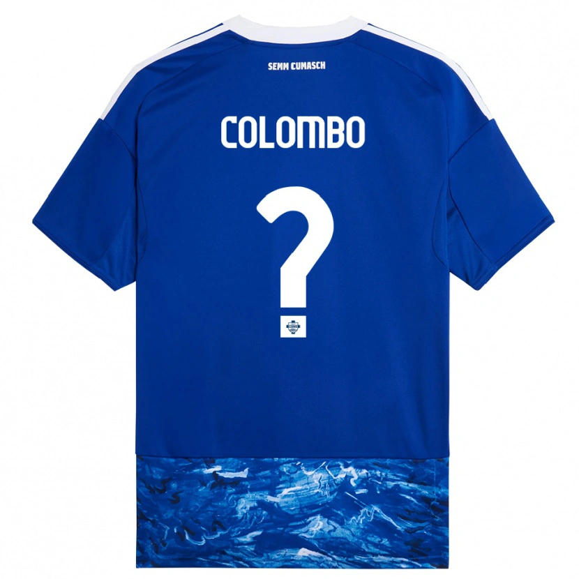 DanxenメンズFederico Colombo#0ブルー ホワイトホームシャツ2025/26ジャージーユニフォーム