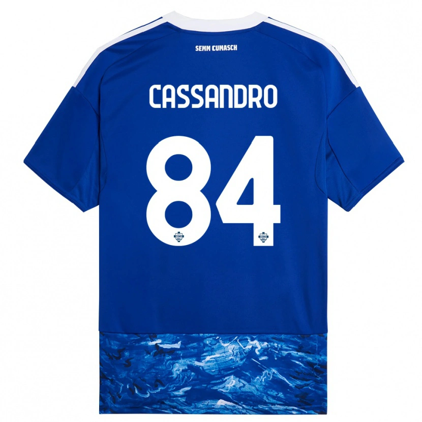 DanxenメンズTommaso Cassandro#84ブルー ホワイトホームシャツ2025/26ジャージーユニフォーム