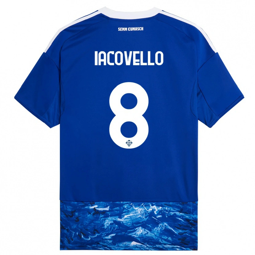 DanxenメンズMattia Iacovello#8ブルー ホワイトホームシャツ2025/26ジャージーユニフォーム