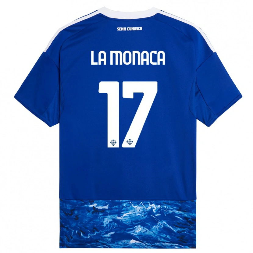 DanxenメンズMichael La Monaca#17ブルー ホワイトホームシャツ2025/26ジャージーユニフォーム
