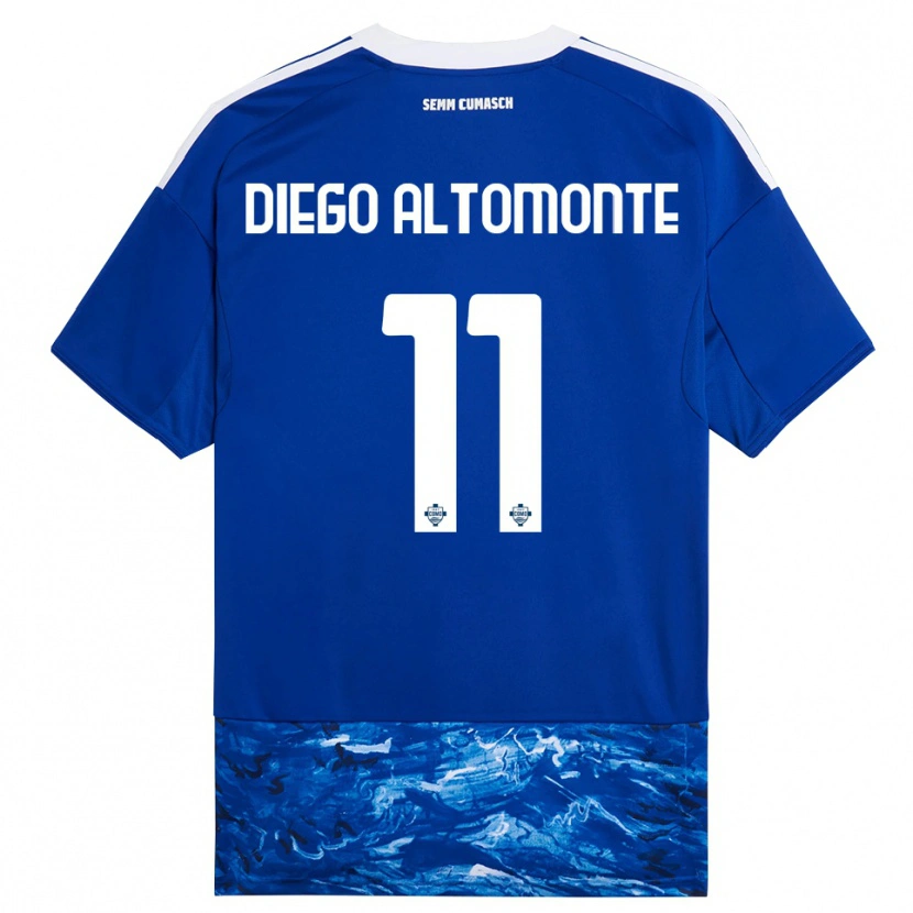 DanxenメンズThomas Diego Altomonte#11ブルー ホワイトホームシャツ2025/26ジャージーユニフォーム