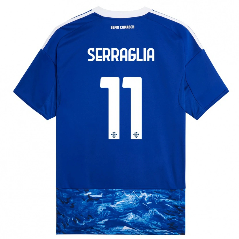 DanxenメンズLucas Serraglia#11ブルー ホワイトホームシャツ2025/26ジャージーユニフォーム
